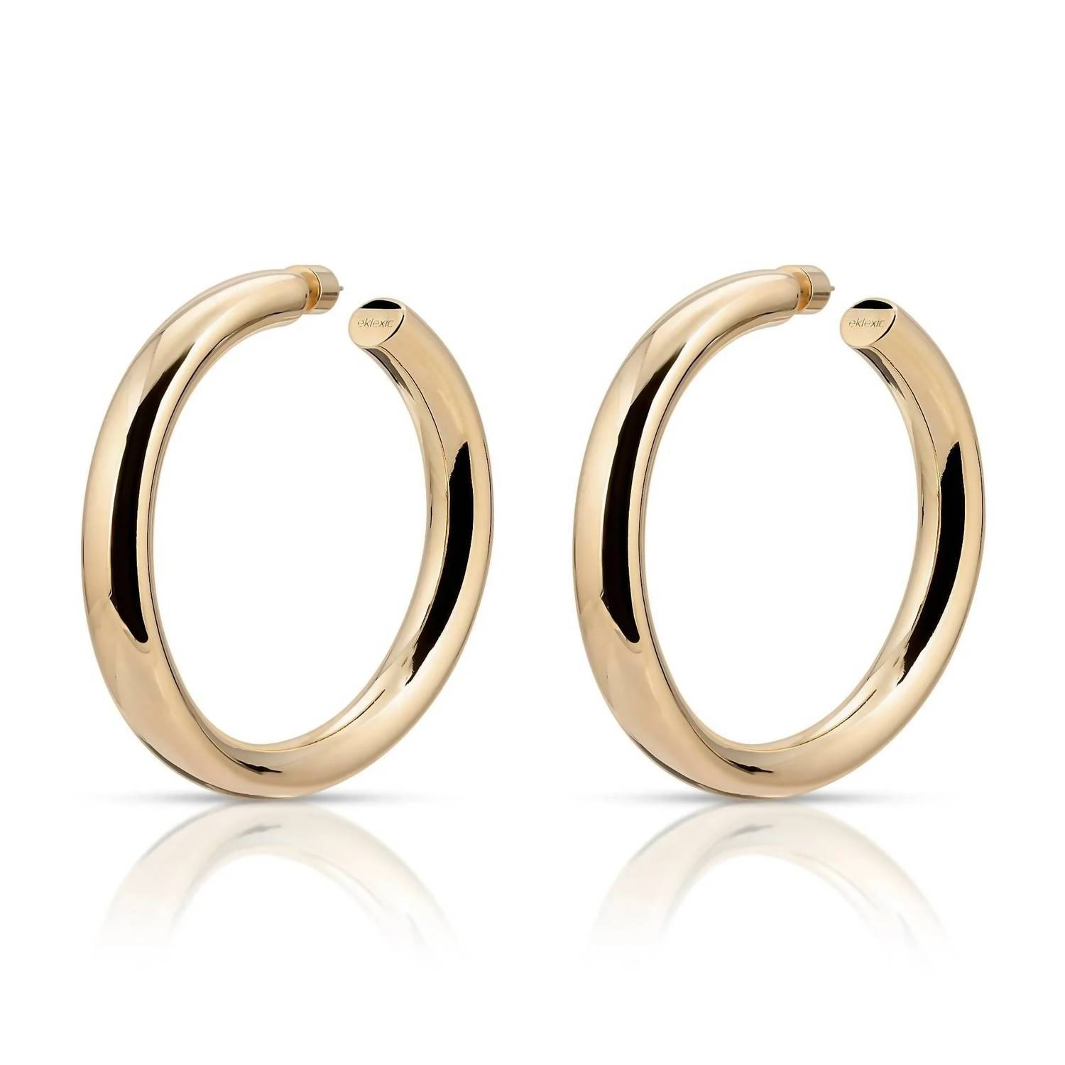 New Eklexic Women's 1.5 Inches Ryan Hoops In Gold